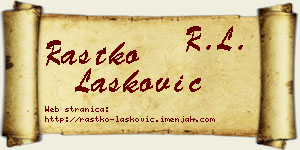 Rastko Lasković vizit kartica